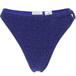 NEW OSÉREE Blue Lumière Ring Sporty 90's Bikini Bottom - size Small